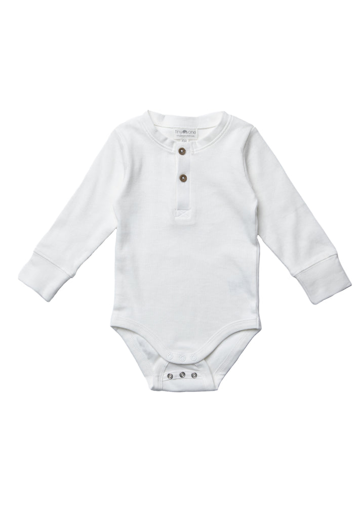 Tiny One TINY-BAY LS BODY 3-PACK Body LS 1200 Off White/Dark Grey Melange/Navy