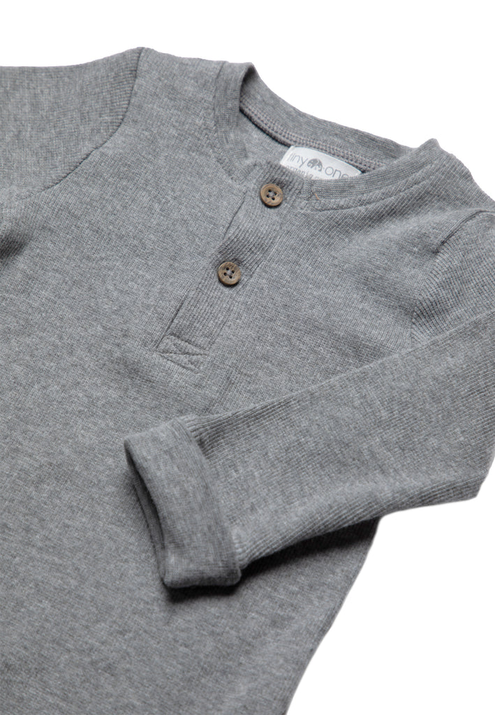 Tiny One TINY-BAY LS BODY 3-PACK Body LS 1200 Off White/Dark Grey Melange/Navy