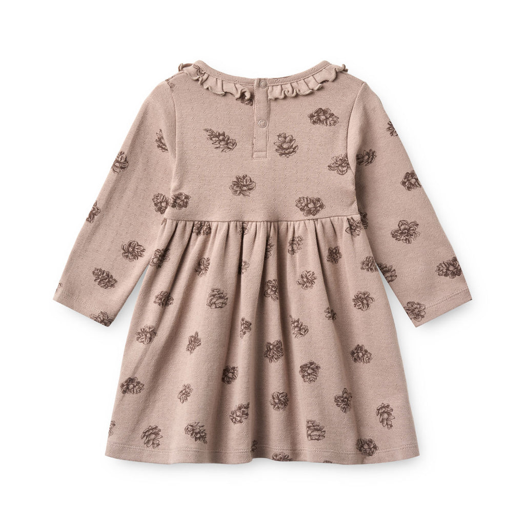 Tiny One Tiny One Baby Dress L/S, Pointelle Dress