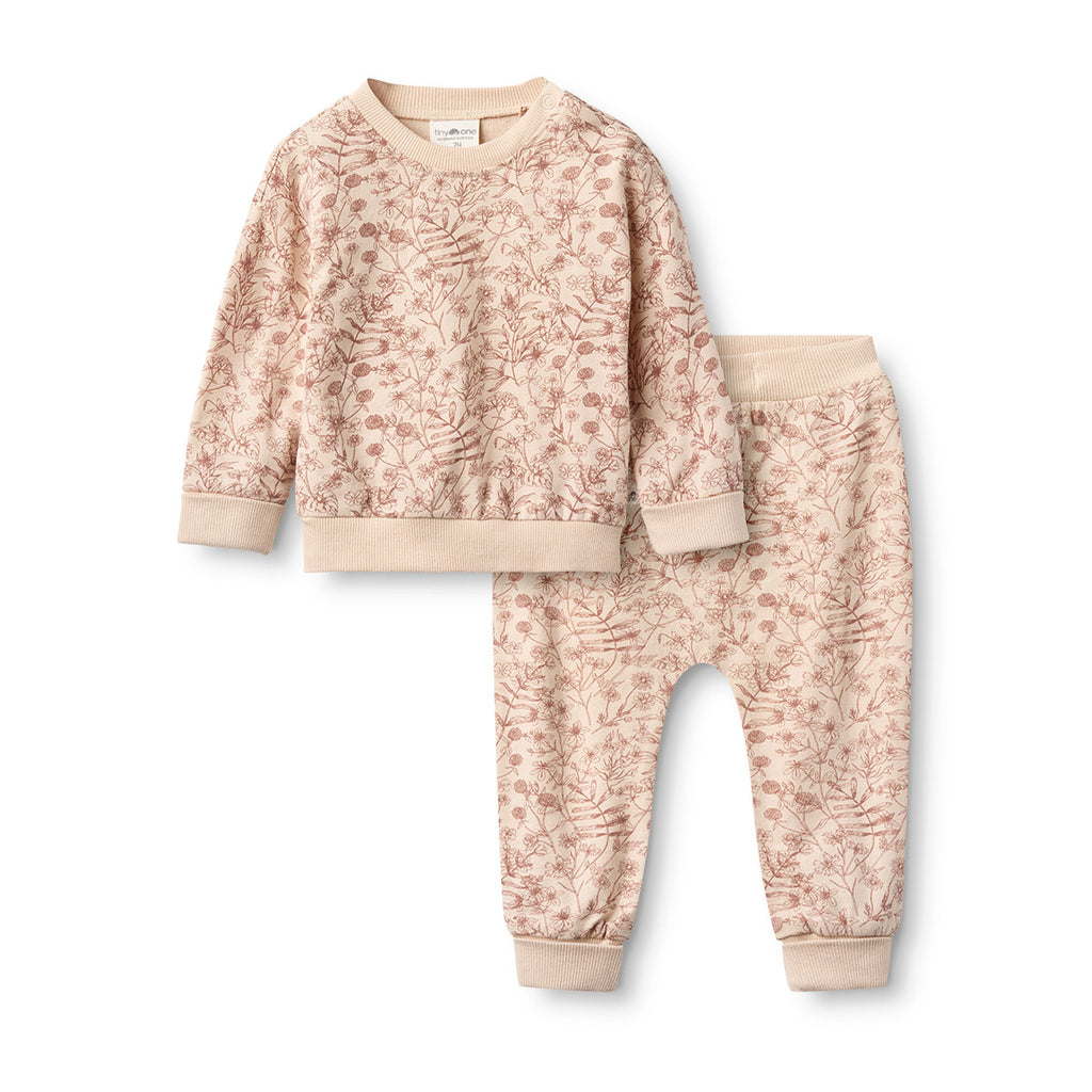 Tiny One Tiny One Baby Girls Sweat Set 2-pcs Multipack